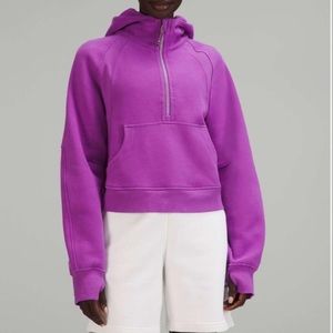 Purple moonlit magenta scuba half zip hoodie